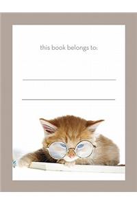 Cat Reading Bookplate