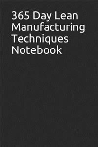 365 Day Lean Manufacturing Techniques Notebook