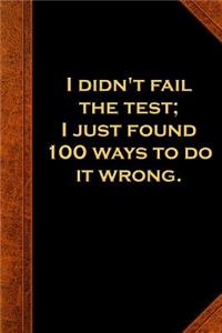 2019 Daily Planner Ben Franklin Quote Fail Test Vintage Style