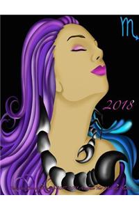 2018- Passionate Beautiful Scorpio 2017-2018 Academic Year Monthly Planner