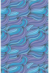 Journal Notebook Abstract Waves Blues