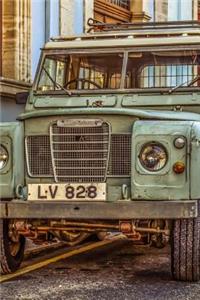 A Beat Up Classic 4 X 4 On The Street Notebook