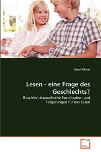 Lesen - eine Frage des Geschlechts?