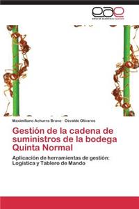 Gestión de la cadena de suministros de la bodega Quinta Normal