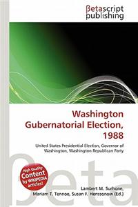 Washington Gubernatorial Election, 1988