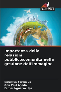 Importanza delle relazioni pubblico/comunità nella gestione dell'immagine