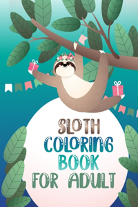 Sloth Coloring Book For Adult