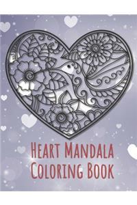 Heart Mandala Coloring Book