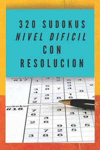 320 Sudokus Nivel Dificil Con Resolucion