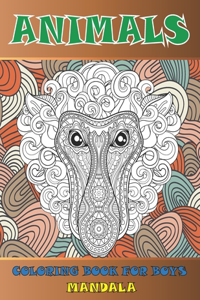 Mandala Coloring Book for Boys - Animals