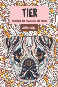 Malbücher für Erwachsene für Frauen - Jumbo-Größe - Tier