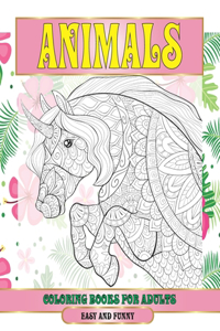 Coloring Books for Adults Easy and Funny - Animals