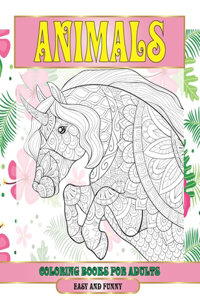 Coloring Books for Adults Easy and Funny - Animals