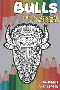Libri da colorare per adulti - Anti stress - Animali - Bulls