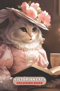 Victorian Cats Coloring Book: With Cute kittens, fashion, Cat in dress, kitty pages, and More