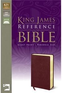 KJV, Reference Bible, Giant Print, Personal Size, Bonded Leather, Burgundy, Red Letter Edition