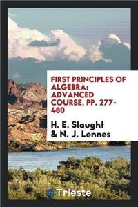 First Principles of Algebra