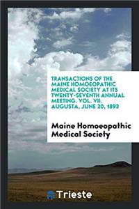 TRANSACTIONS OF THE MAINE HOMOEOPATHIC M