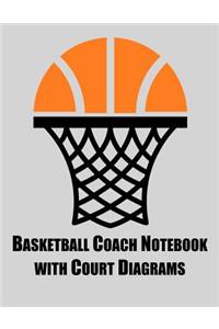 Basketball Coach Notebook with Court Diagrams