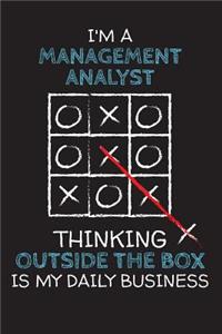 I'm a MANAGEMENT ANALYST: Thinking Outside The Box - Blank Dotted Job Customized Notebook. Funny Profession Accessories. Office Supplies, Work Colleague Leaving Gift, Co-Work