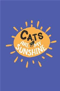 Cats are My Sunshine: Paperback Journal for cat lovers - 110 pages - Cream Paper - Matte Cover