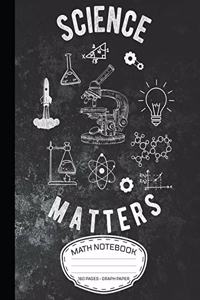 Science Matters Math Notebook 160 Pages - Graph Paper