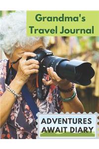 Grandma's Travel Journal - Adventures Await Diary