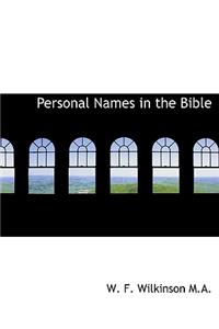 Personal Names in the Bible