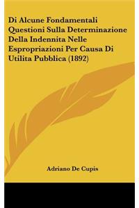 Di Alcune Fondamentali Questioni Sulla Determinazione Della Indennita Nelle Espropriazioni Per Causa Di Utilita Pubblica (1892)