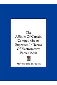 The Affinity of Certain Compounds