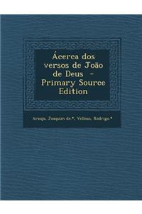 Acerca DOS Versos de Joao de Deus