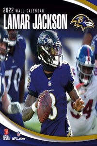 Baltimore Ravens Lamar Jackson 2022 12x12 Player Wall Calendar