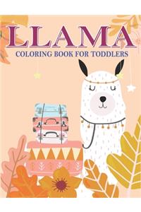 Llama Coloring Book for Toddlers