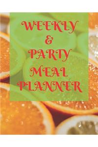 Weekly Meal & Party Planner 52