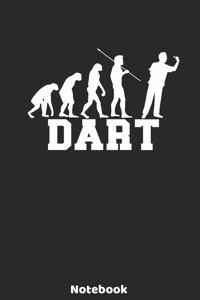 Dart Notebook: 6'x9' 120 Blank Pages - Dart Evolution Player Journal - Christmas Present or Birthday Gift Idea for Dart Fans and Lovers, who likes watching or play