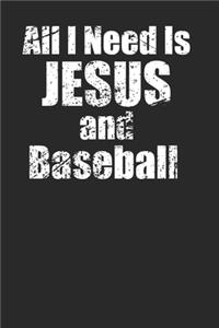 Jesus and Baseball Notebook for Baseball Playing Christians 120 Pages Lined