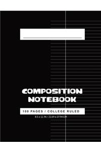 College Ruled Composition Notebook