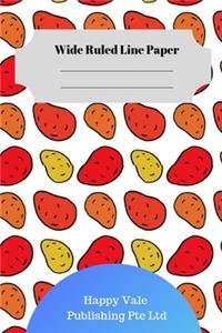 Cute Potato Wide Ruled Line Paper