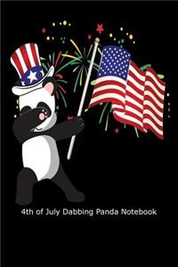 4th of July Dabbing Panda Notebook