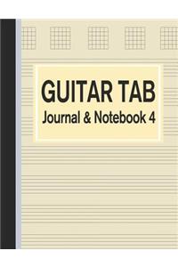Guitar Tab Journal & Notebook 4