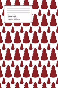 Christmas Trees Composition College Ruled Book (7.44 x 9.69) 200 pages V4