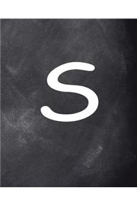 Monogram S School Composition Book Personalized Letter S Chalkboard 130 Pages