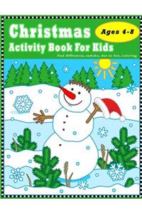 Christmas Activity Book For Kids Ages 4-8