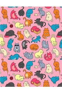 My Big Fat Journal Notebook For Cat Lovers Fun Cat Pattern 8