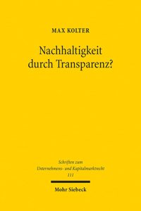 Nachhaltigkeit Durch Transparenz?