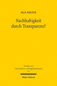 Nachhaltigkeit Durch Transparenz?