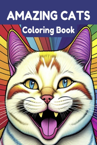 Amazing Cats Coloring Book