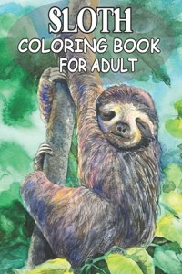 Sloth Coloring Book For Adult