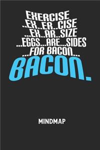 EXERCISE..EX..ER..CISE...EX..AR..SIZE...EGGS...ARE...SIDES...FOR BACON... BACON. - Mindmap