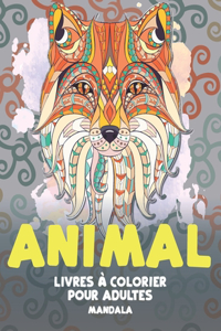 Livres à colorier pour adultes - Mandala - Animal